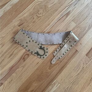 Sexy vintage bebe belt thick belt gold